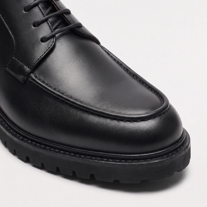 Men's Classic Leather Apron-Toe Derby Shoes