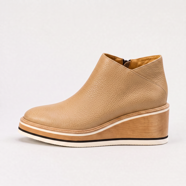 Women's Casual Waterproof Leather Side-Zip Ankle Boots