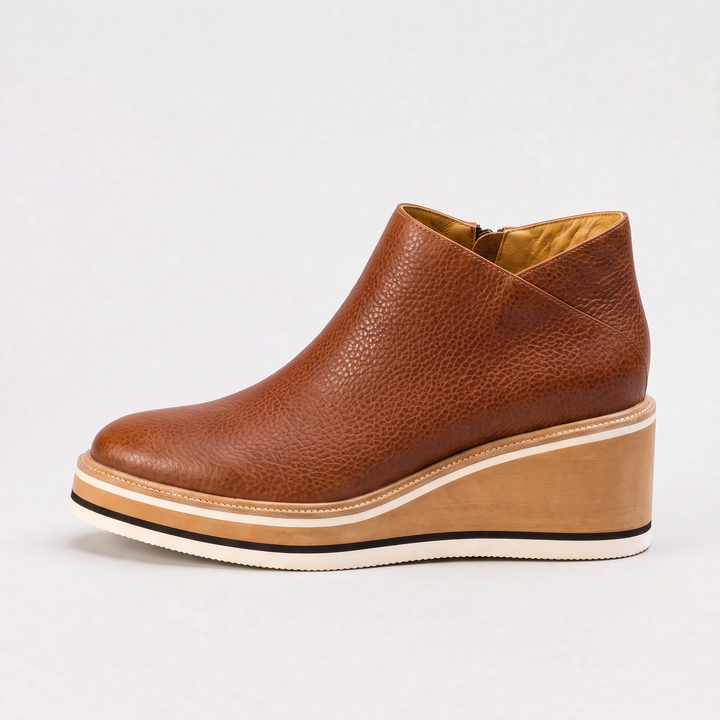 Women's Casual Waterproof Leather Side-Zip Ankle Boots