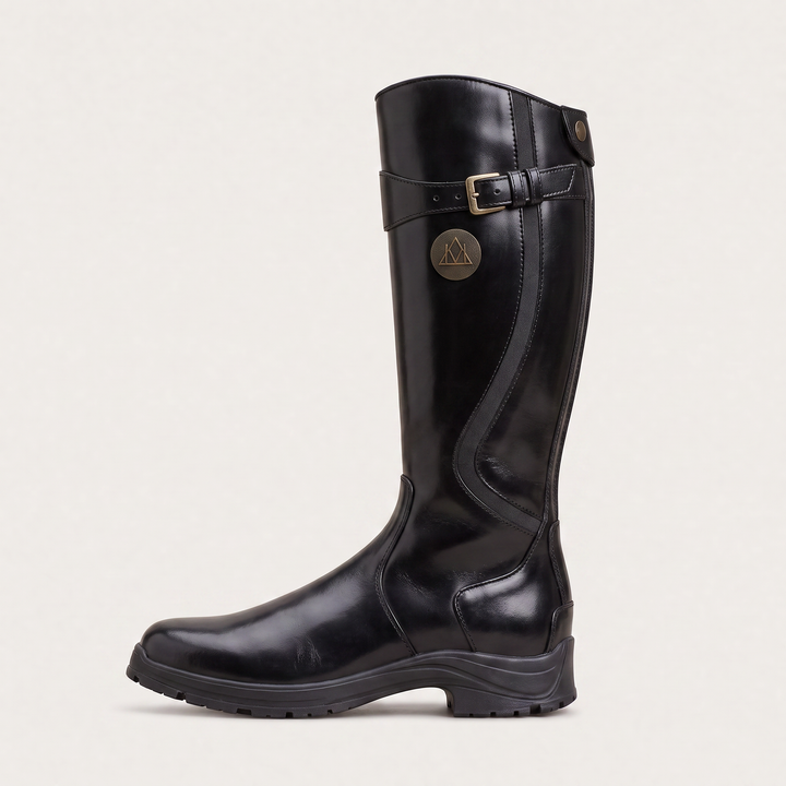 Women's Classic Waterproof Leather Knee-High Riding Boots