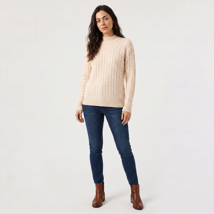 Women's Casual Wool Oversized Cable Knit Jumper