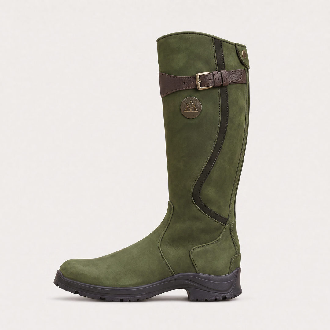 Women's Classic Waterproof Leather Knee-High Riding Boots