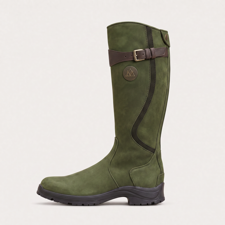 Women's Classic Waterproof Leather Knee-High Riding Boots