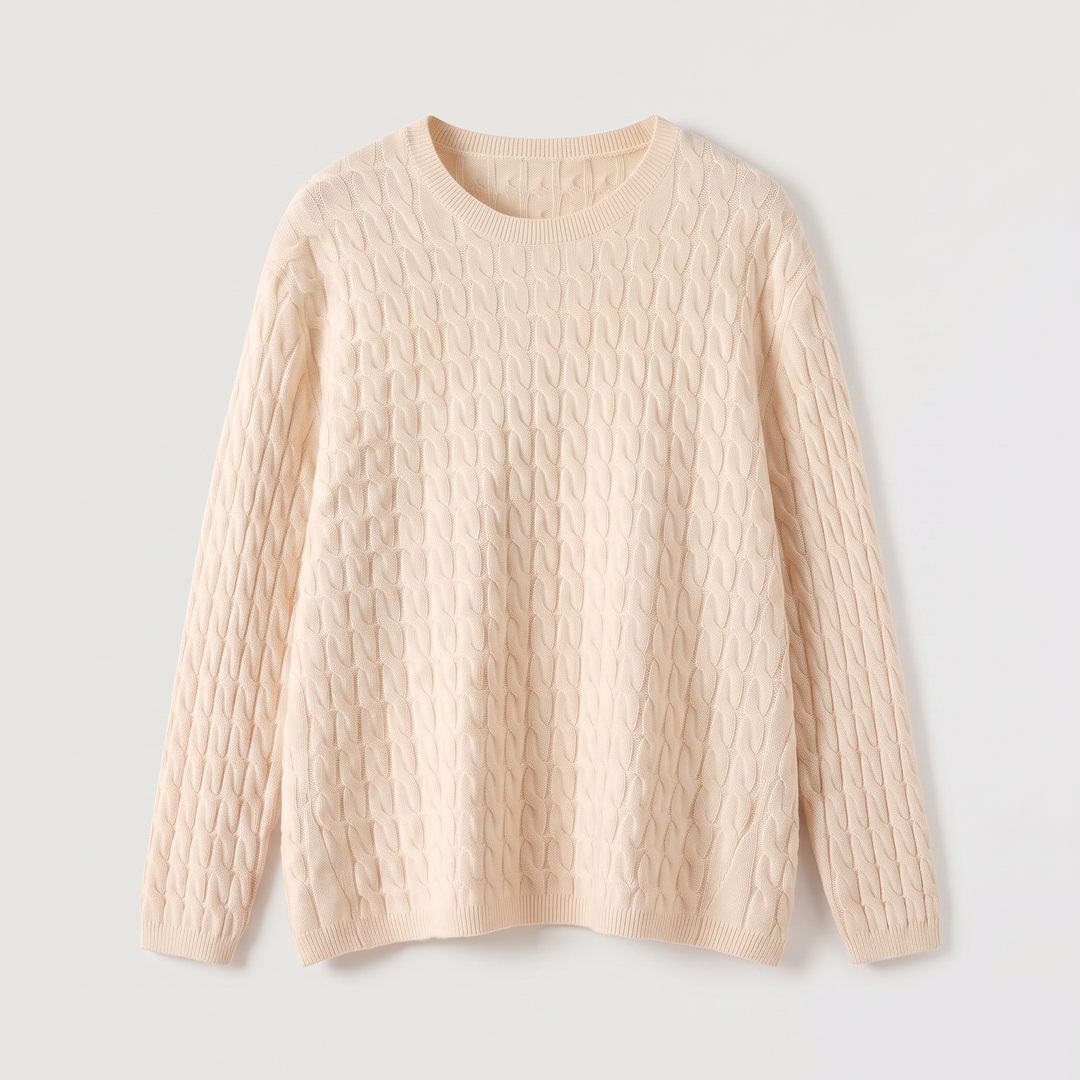 Women's Casual Wool Oversized Cable Knit Jumper