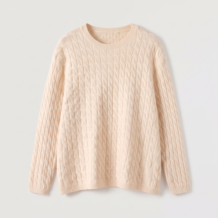Women's Casual Wool Oversized Cable Knit Jumper