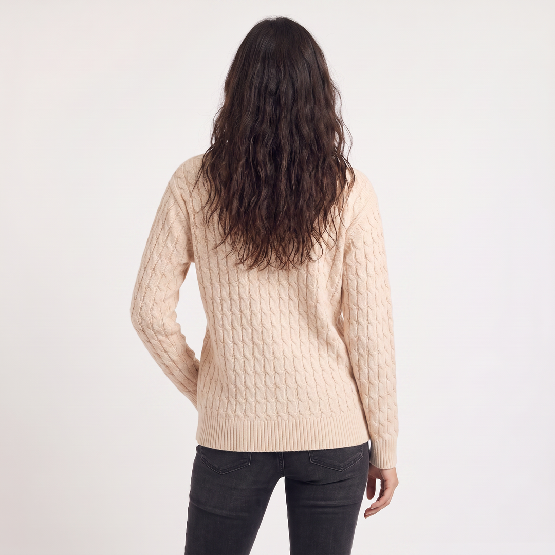 Women's Casual Wool Oversized Cable Knit Jumper