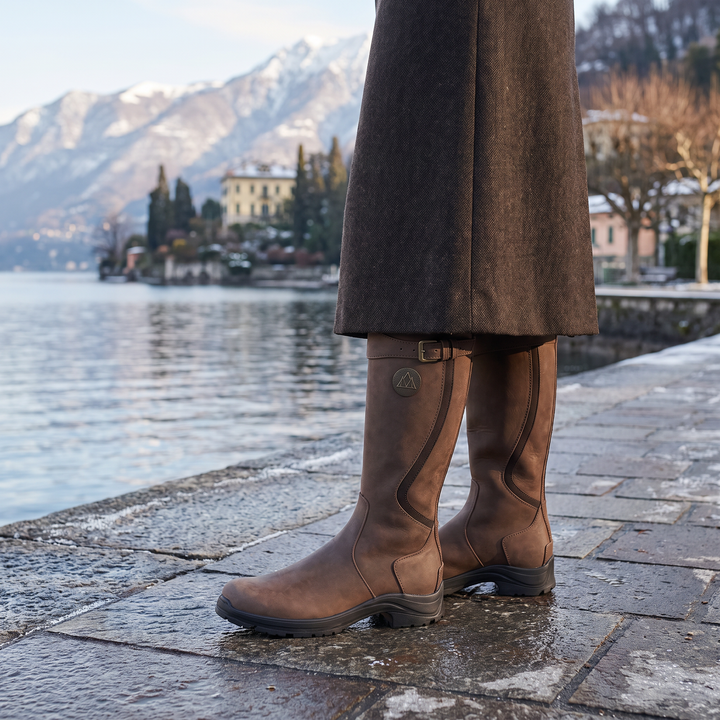 Women's Classic Waterproof Leather Knee-High Riding Boots