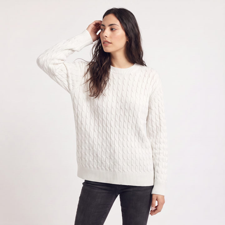 Women's Casual Wool Oversized Cable Knit Jumper