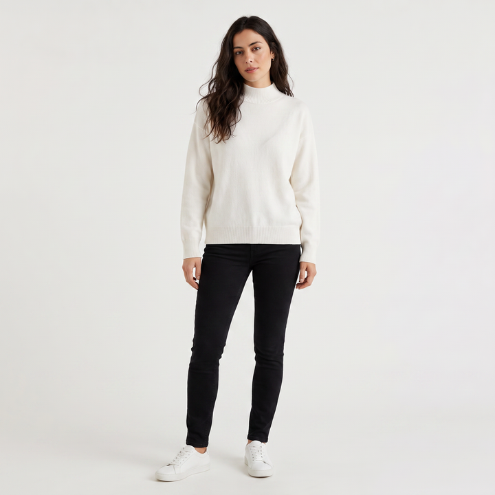 Women's Casual Knitted Half-Neck Jumper