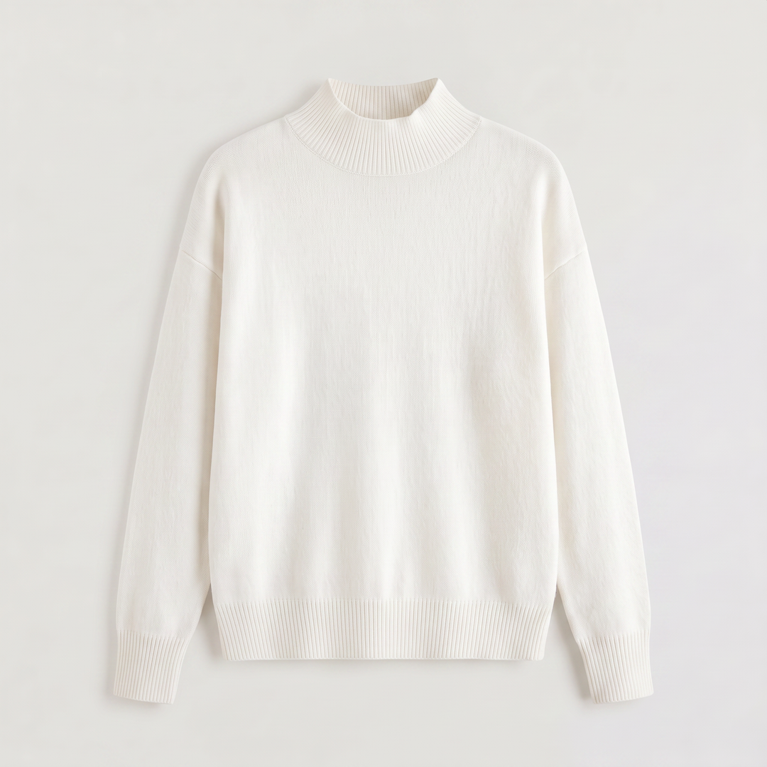 Women's Casual Knitted Half-Neck Jumper