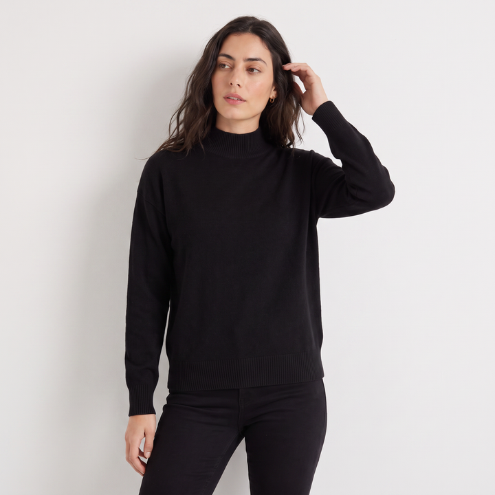 Women's Casual Knitted Half-Neck Jumper