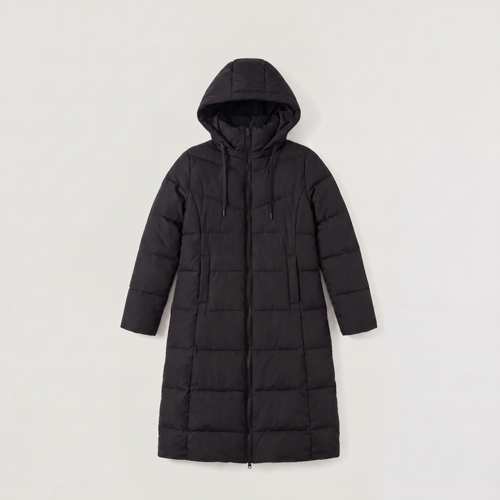 Women's Casual Long Hooded Puffer Coat