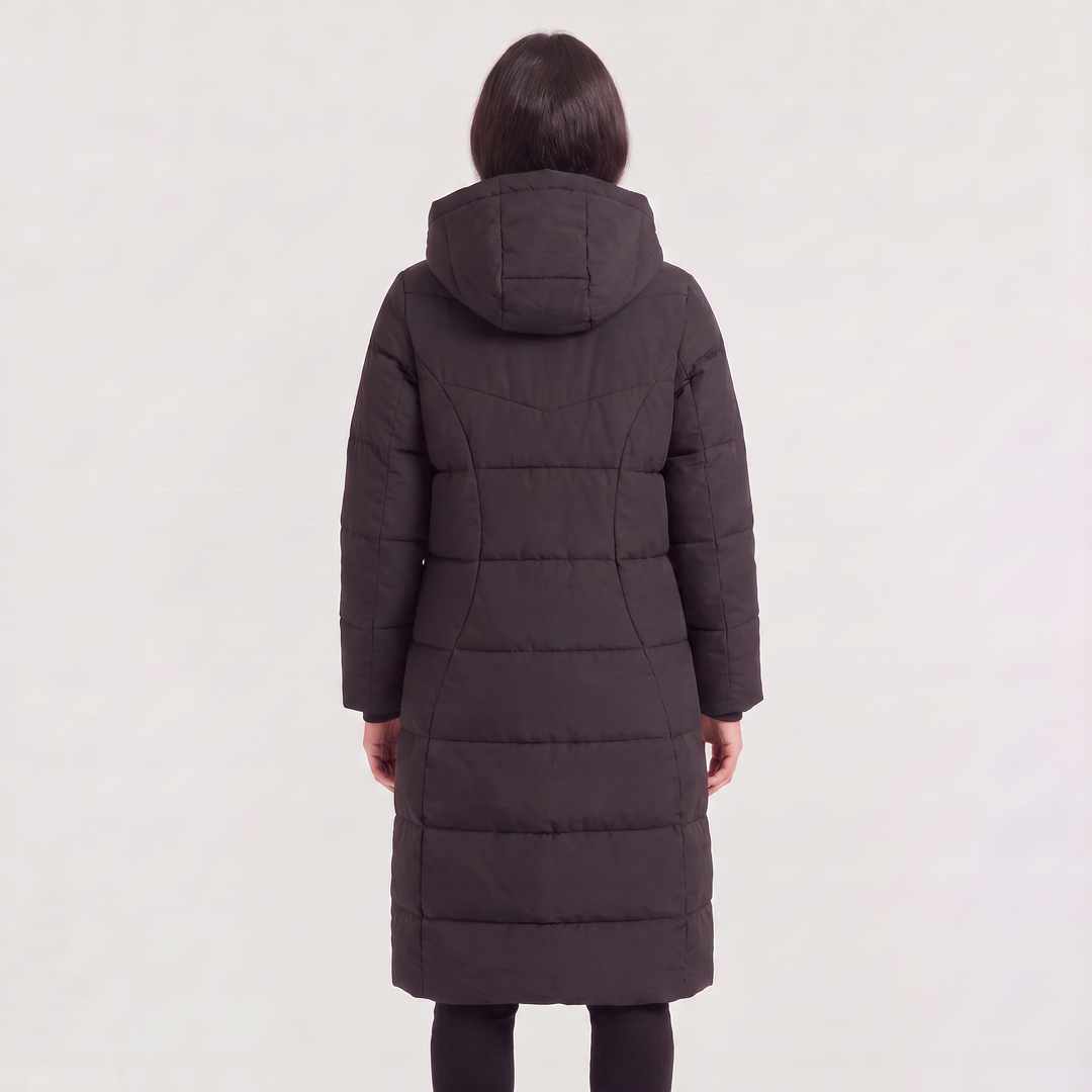 Women's Casual Long Hooded Puffer Coat