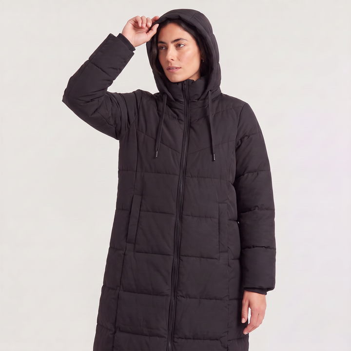 Women's Casual Long Hooded Puffer Coat