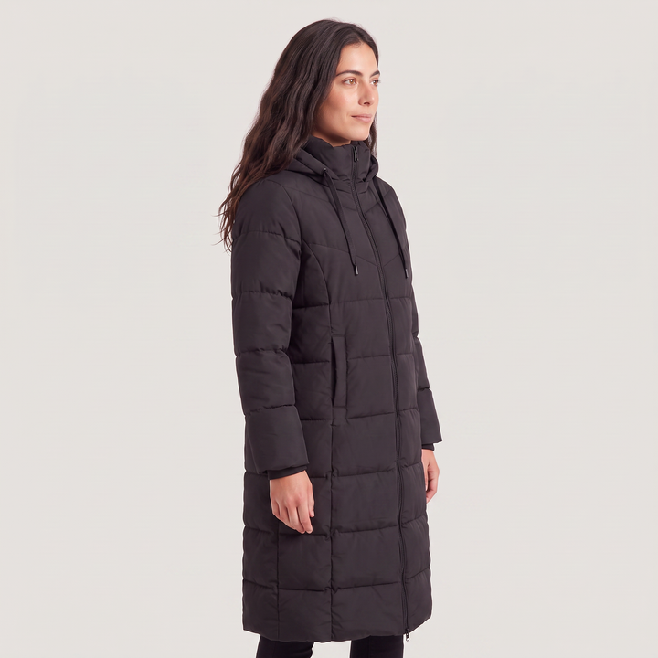 Women's Casual Long Hooded Puffer Coat