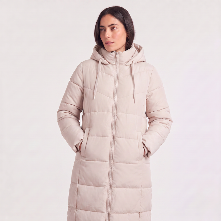 Women's Casual Long Hooded Puffer Coat