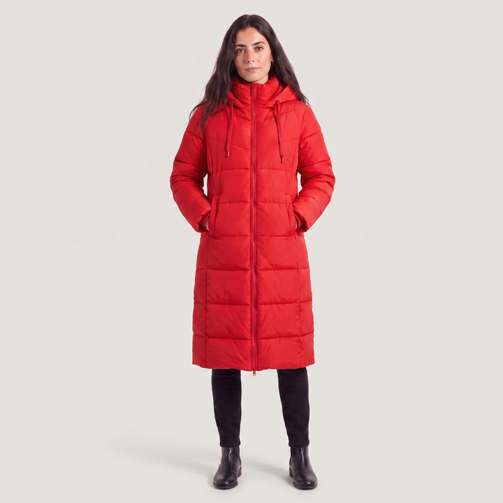 Women's Casual Long Hooded Puffer Coat
