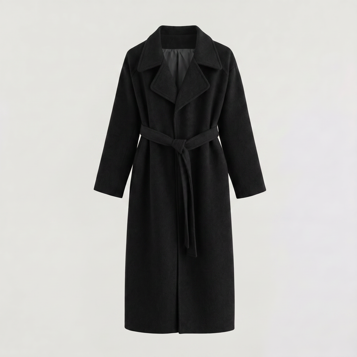 Women's Classic Wool Blend Long Wrap Coat