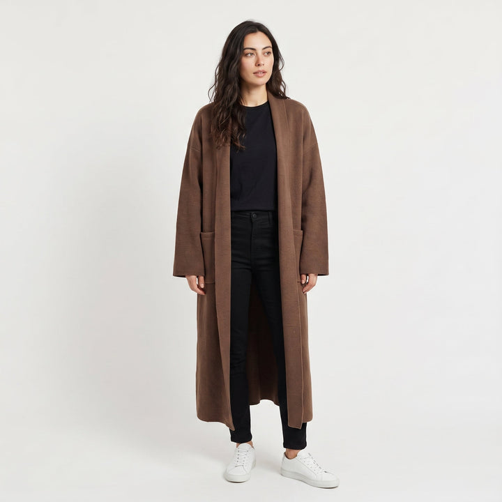 Women's Casual Knit Long Open-Front Cardigan