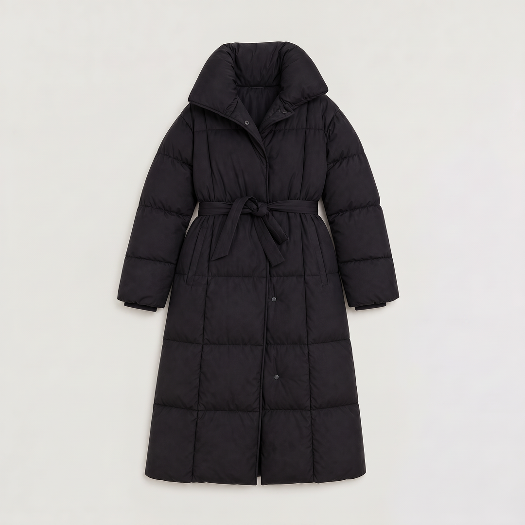Women's Casual Long Line Hooded Puffer Coat