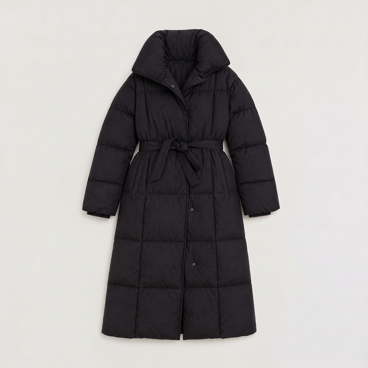 Women's Casual Long Line Hooded Puffer Coat