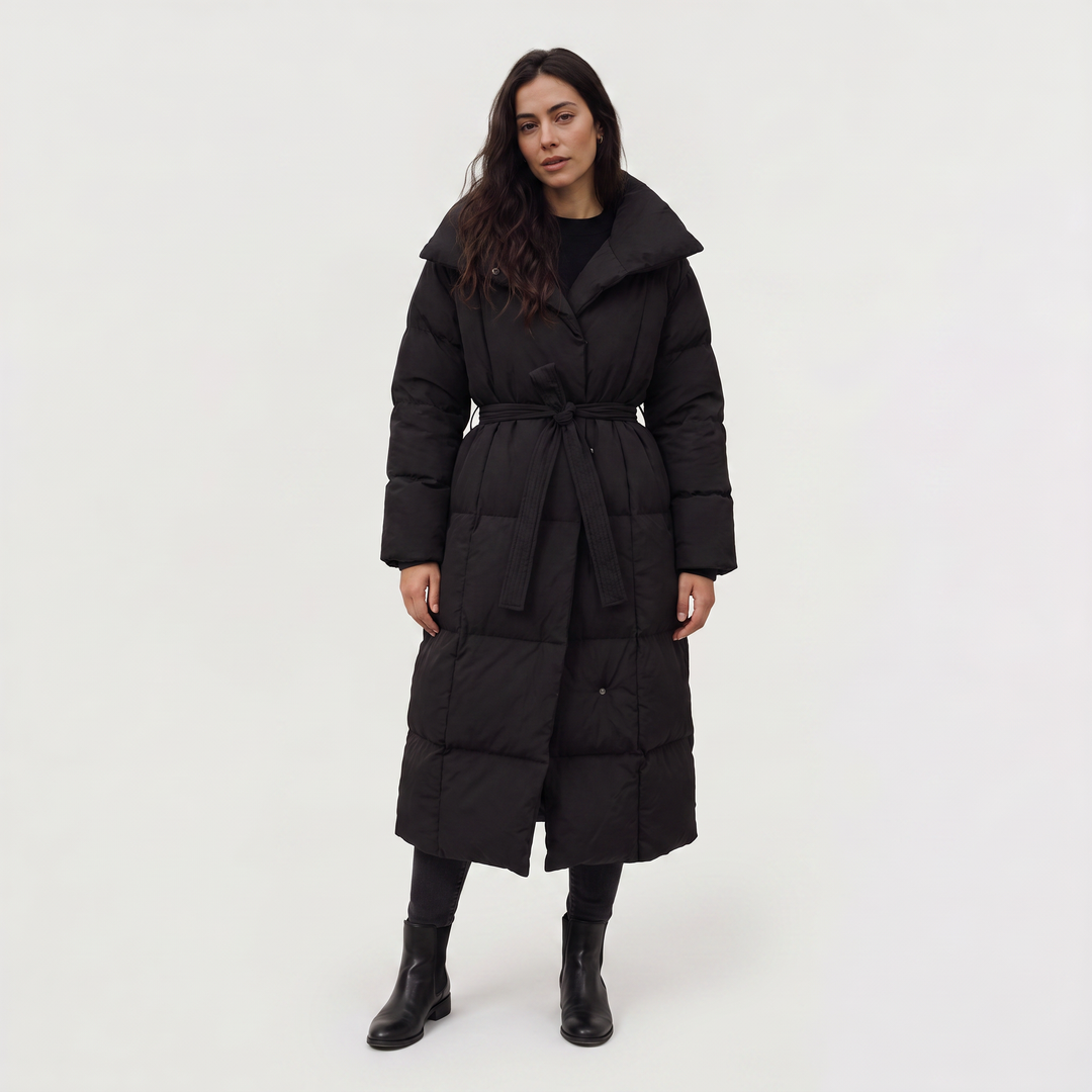 Women's Casual Long Line Hooded Puffer Coat