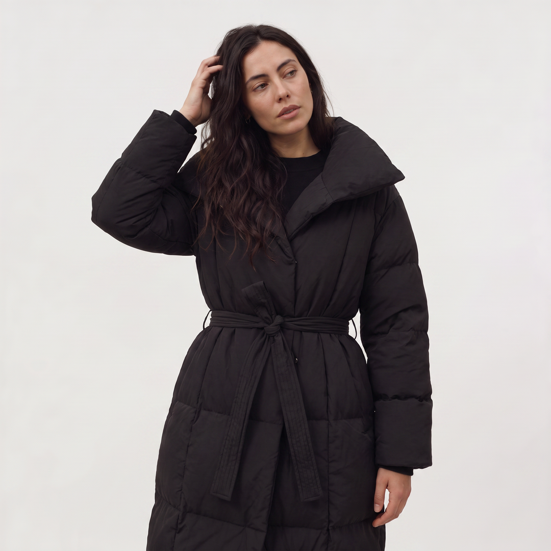 Women's Casual Long Line Hooded Puffer Coat