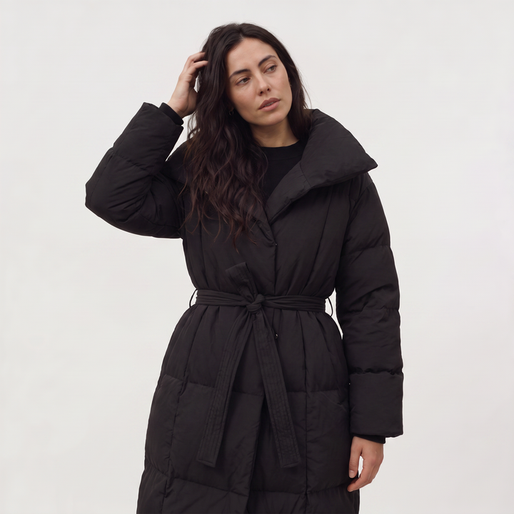 Women's Casual Long Line Hooded Puffer Coat
