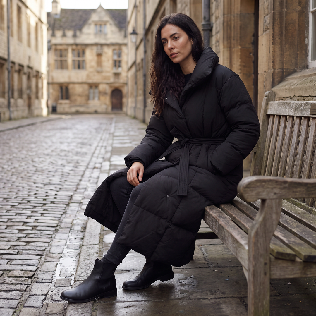Women's Casual Long Line Hooded Puffer Coat