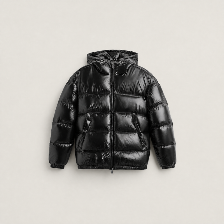 Women's Casual Glossy Hooded Puffer Jacket