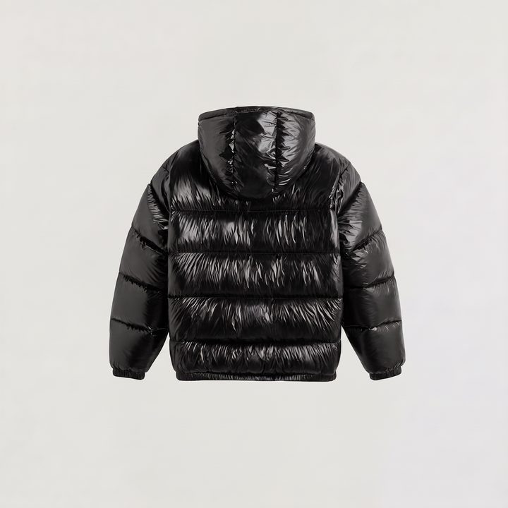 Men's Casual Glossy Hooded Puffer Jacket