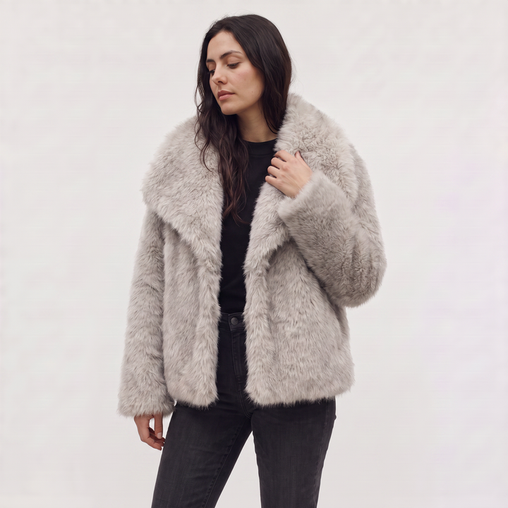 Women's Classic Faux Fur Longline Coat