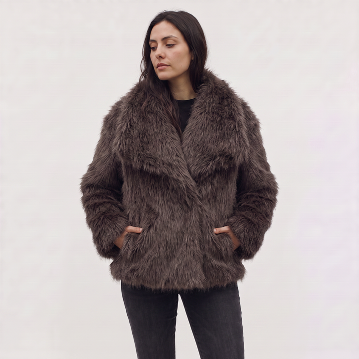 Women's Classic Faux Fur Longline Coat