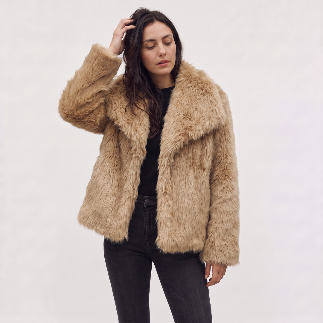 Women's Classic Faux Fur Longline Coat
