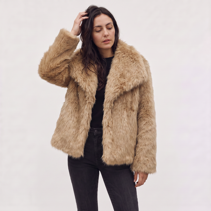Women's Classic Faux Fur Longline Coat