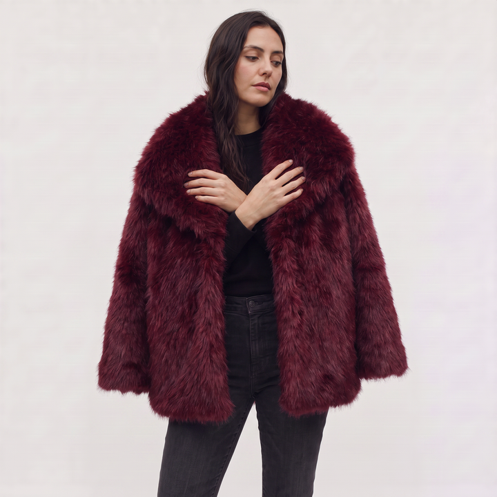 Women's Classic Faux Fur Longline Coat
