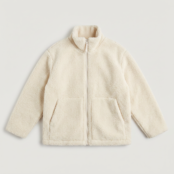Women's Casual Teddy Fleece Zip-Up Jacket