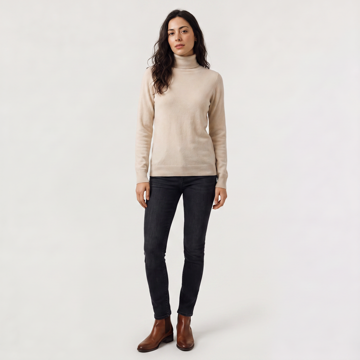 Women's Classic Fine-Knit Turtleneck Sweater