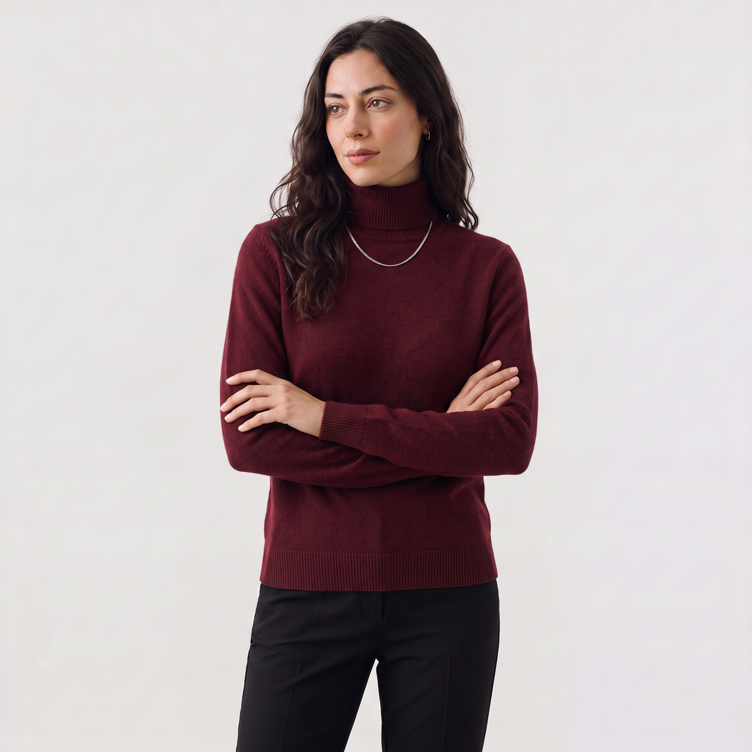 Women's Classic Fine-Knit Turtleneck Sweater