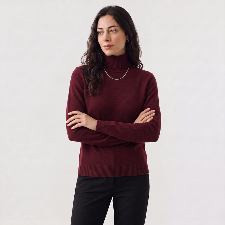 Women's Classic Fine-Knit Turtleneck Sweater