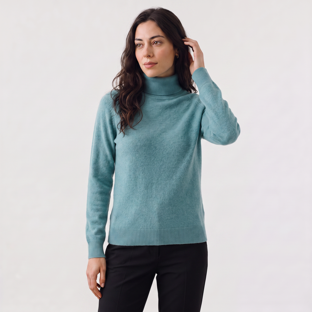 Women's Classic Fine-Knit Turtleneck Sweater