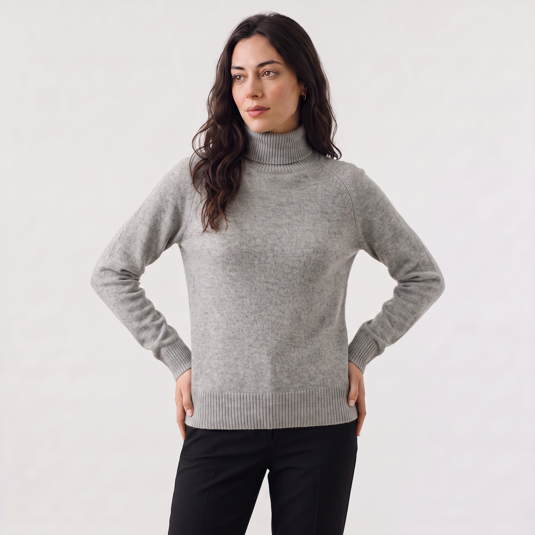 Women's Classic Fine-Knit Turtleneck Sweater