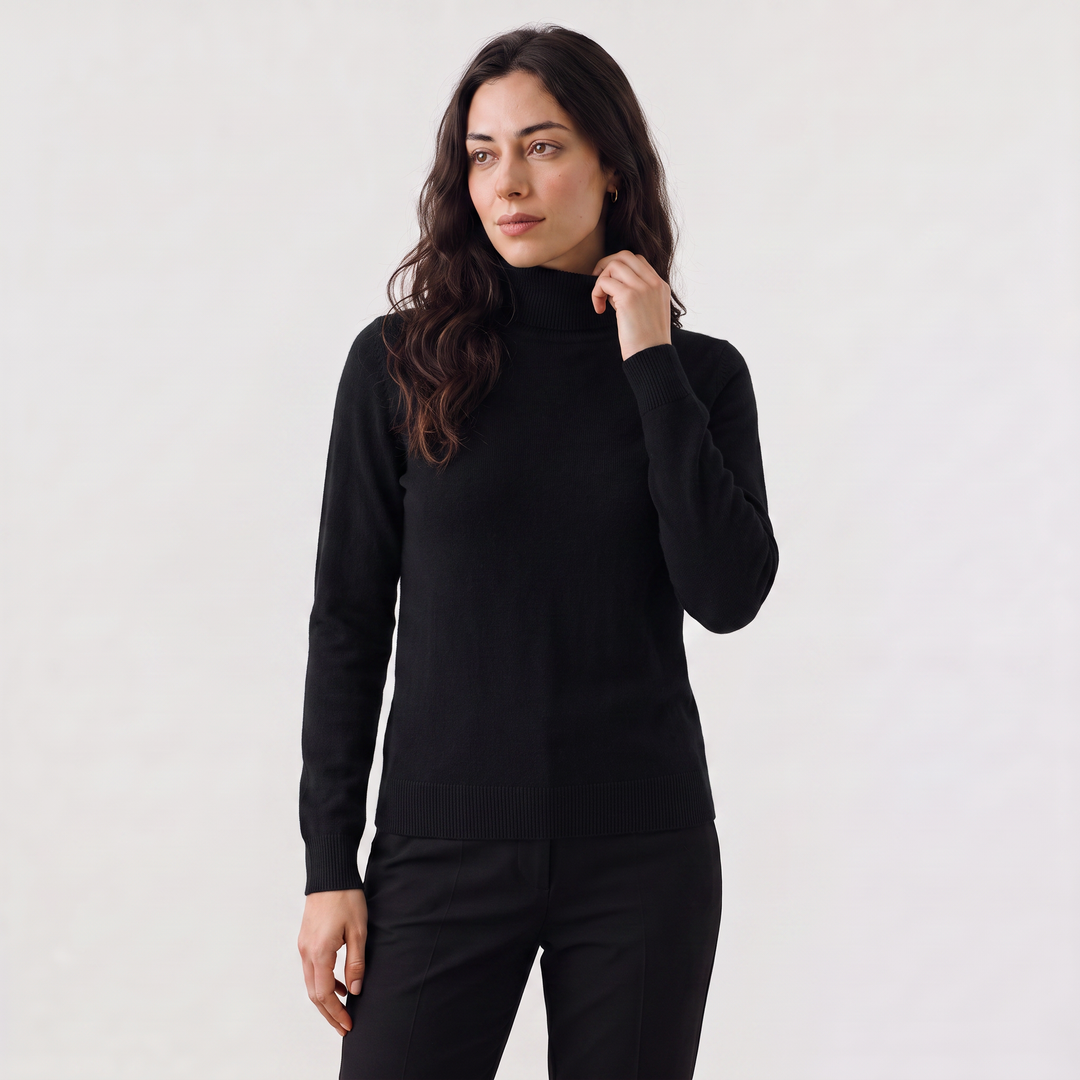 Women's Classic Fine-Knit Turtleneck Sweater