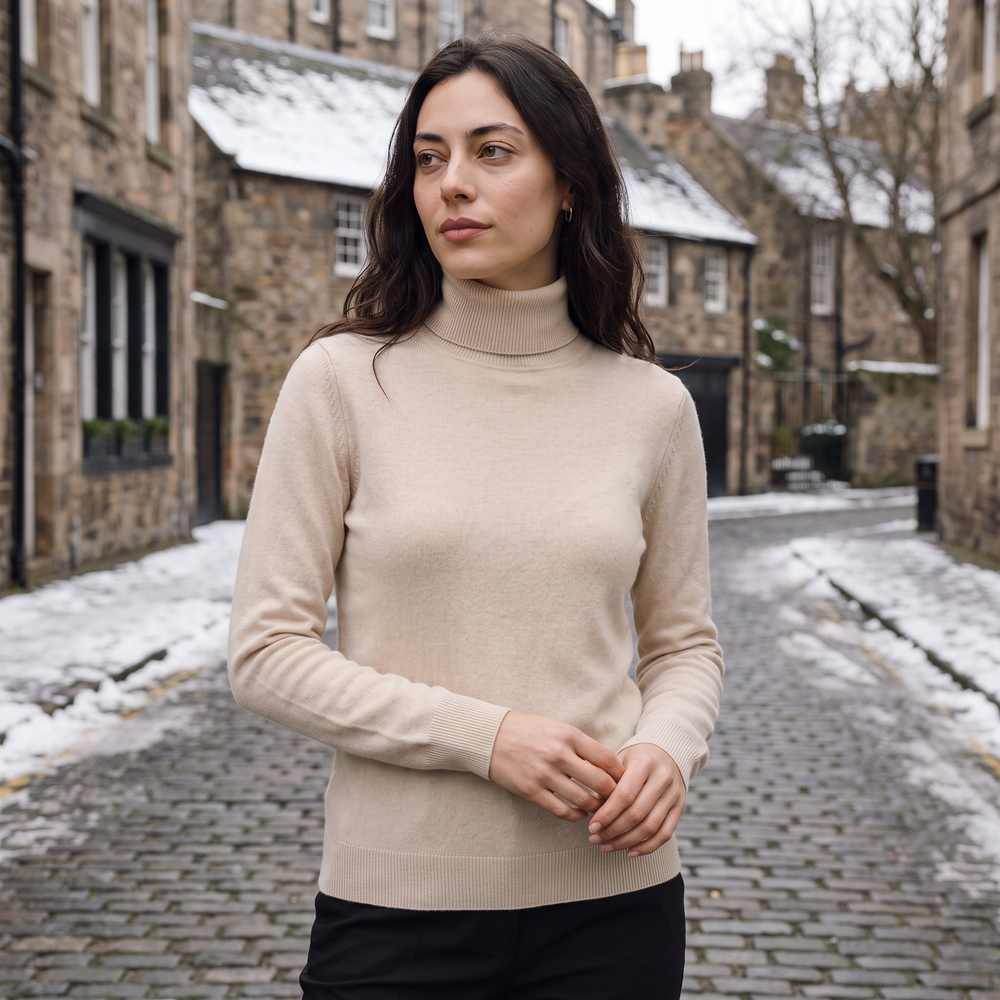 Women's Classic Fine-Knit Turtleneck Sweater