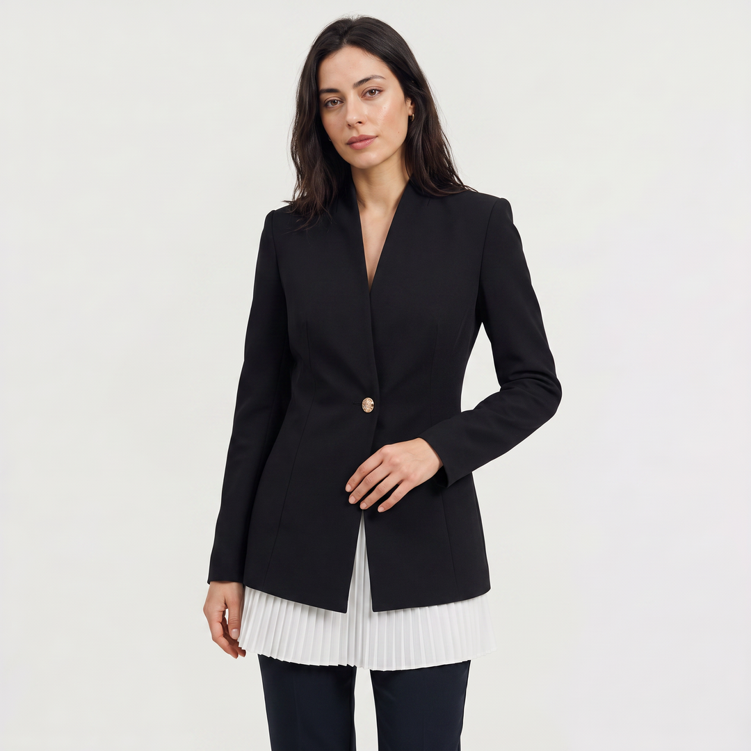Women's Elegant Lace Single-Breasted Blazer