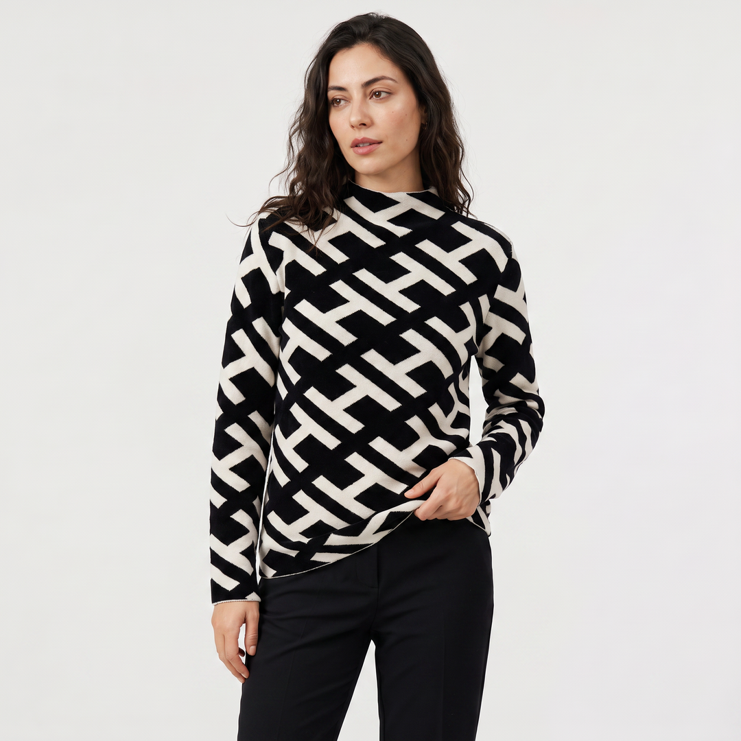 Women's Classic Velvet Knit Turtleneck Sweater