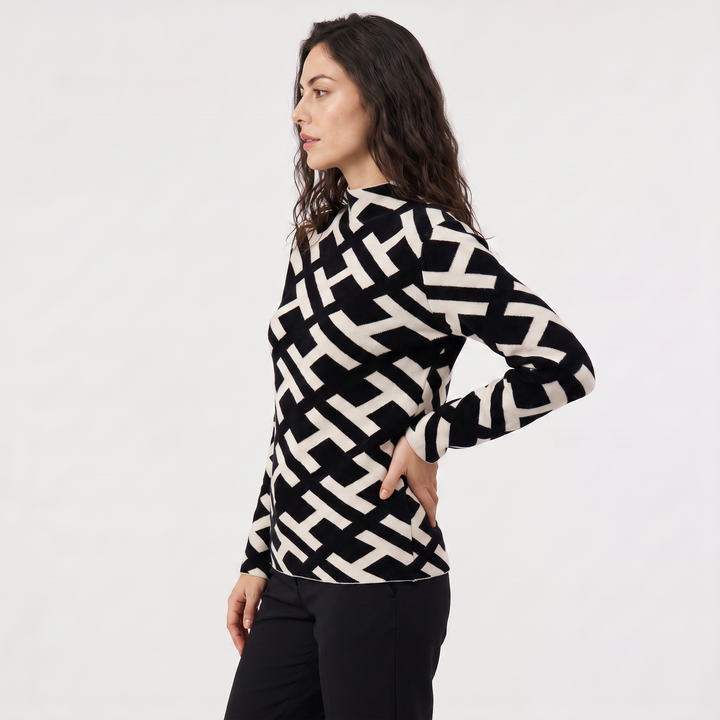 Women's Classic Velvet Knit Turtleneck Sweater