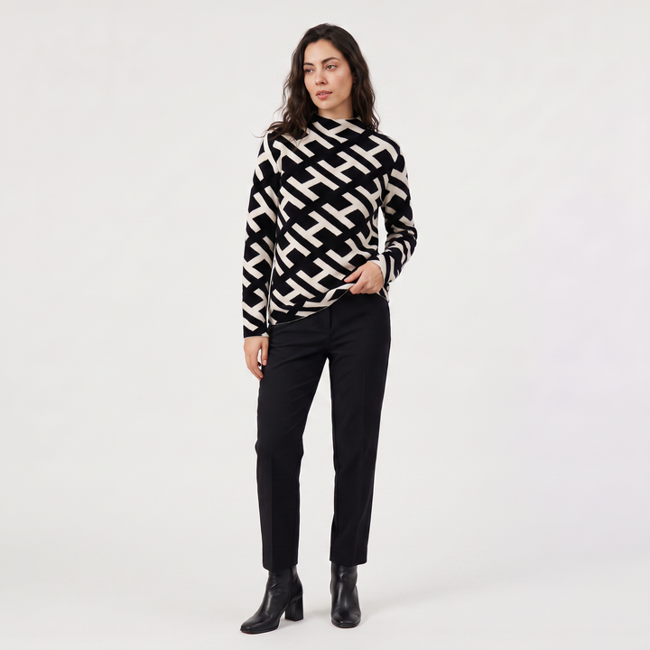 Women's Classic Velvet Knit Turtleneck Sweater