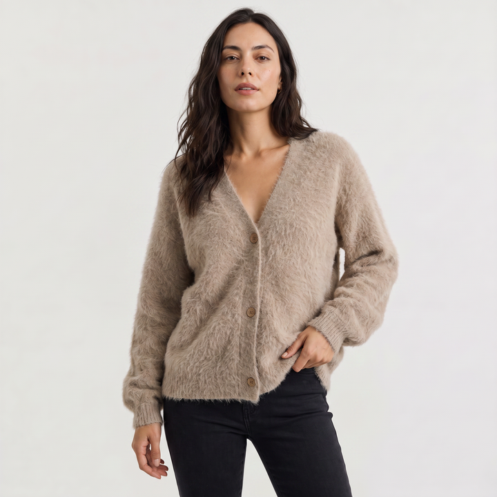 Women's Casual Button-Front Knit Cardigan