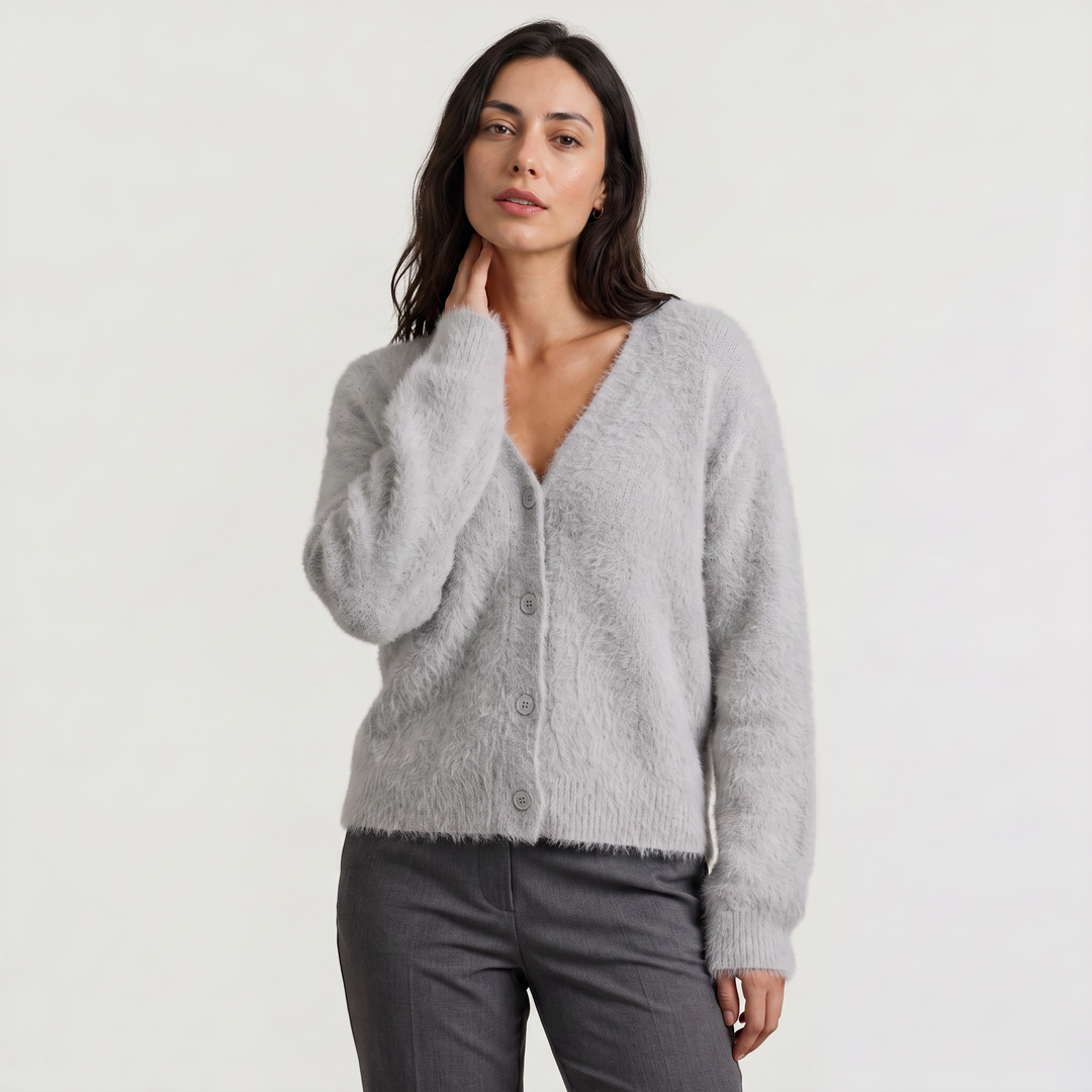 Women's Casual Button-Front Knit Cardigan